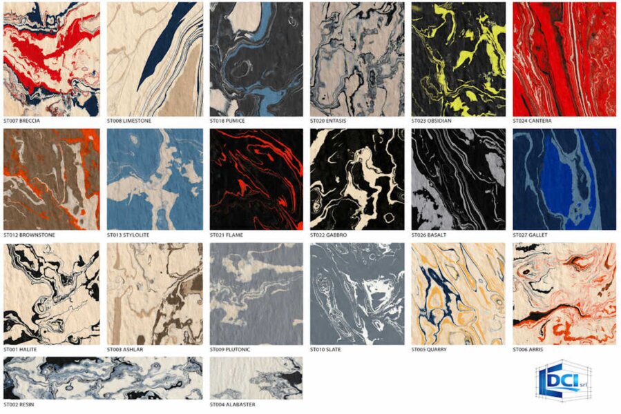 Stone: Pavimento in gomma dal design esclusivo ispirato alla pietra naturale.